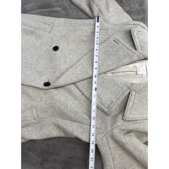 Club Monaco Daylina Wool Cashmere Wrap Coat Gray Size Large Long - Picture 11 of 16